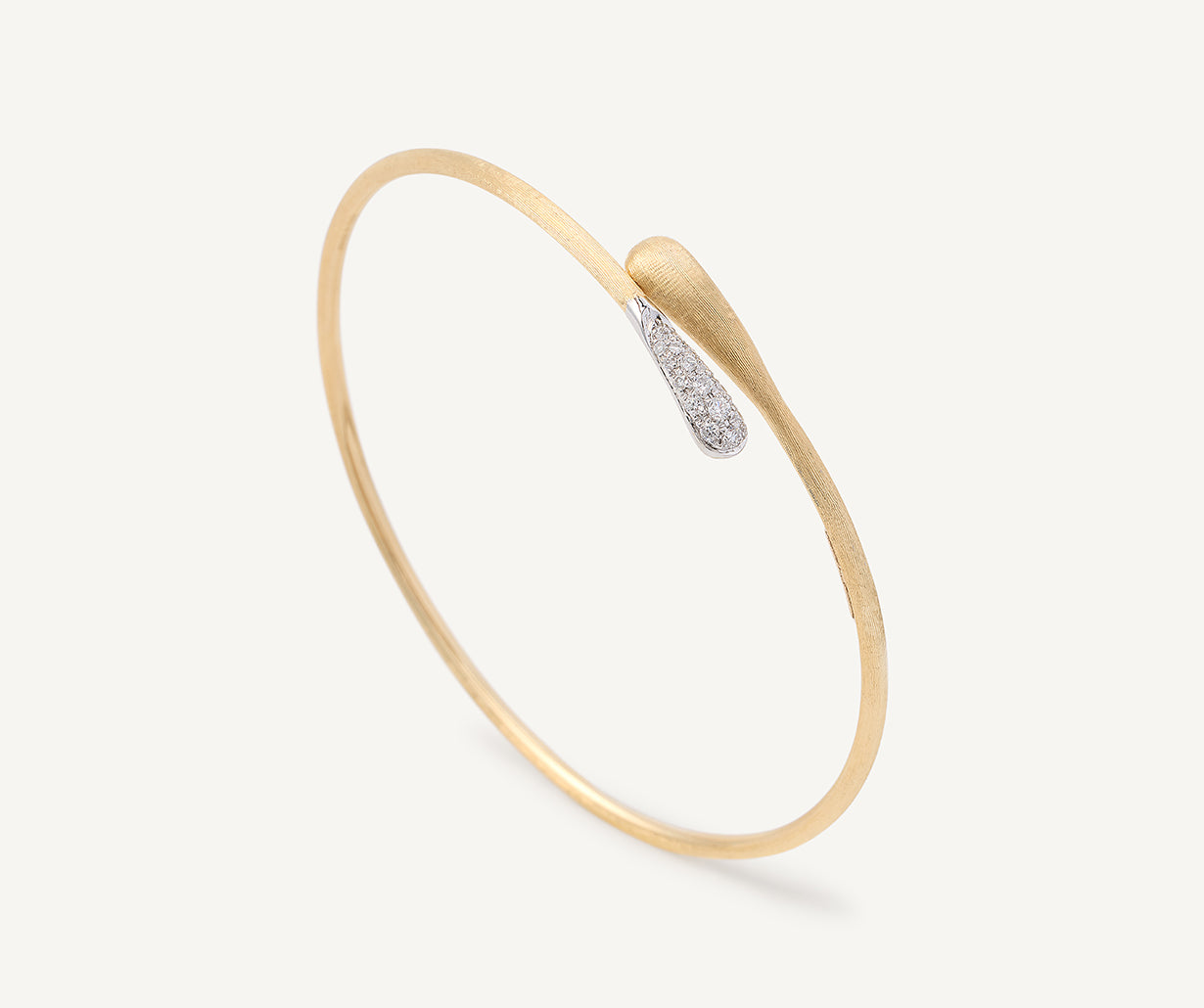 18K Yellow Gold Hugging Bangle with Diamonds – Marco Bicego
