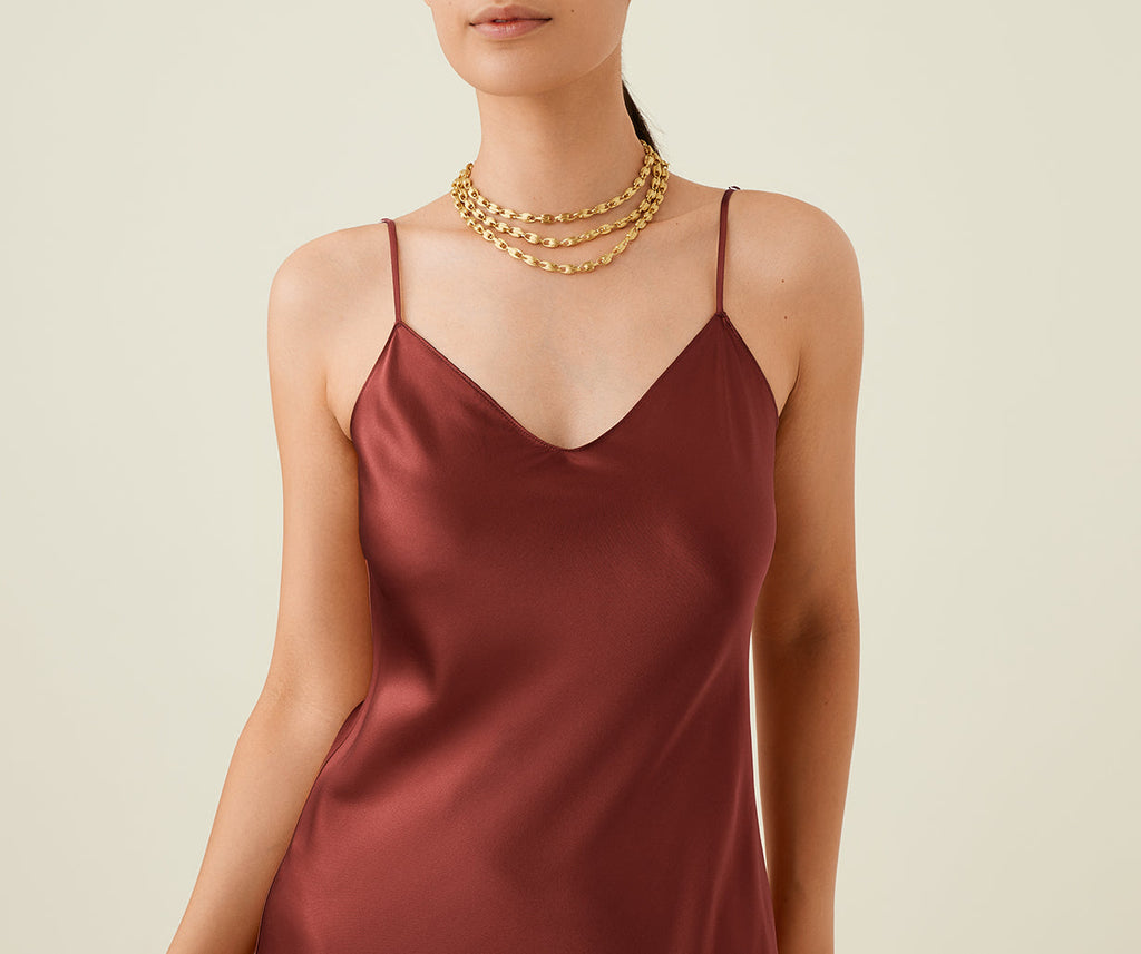 LUCIA 18K Yellow Gold Small Link Convertible Necklace CB2401__Y_02