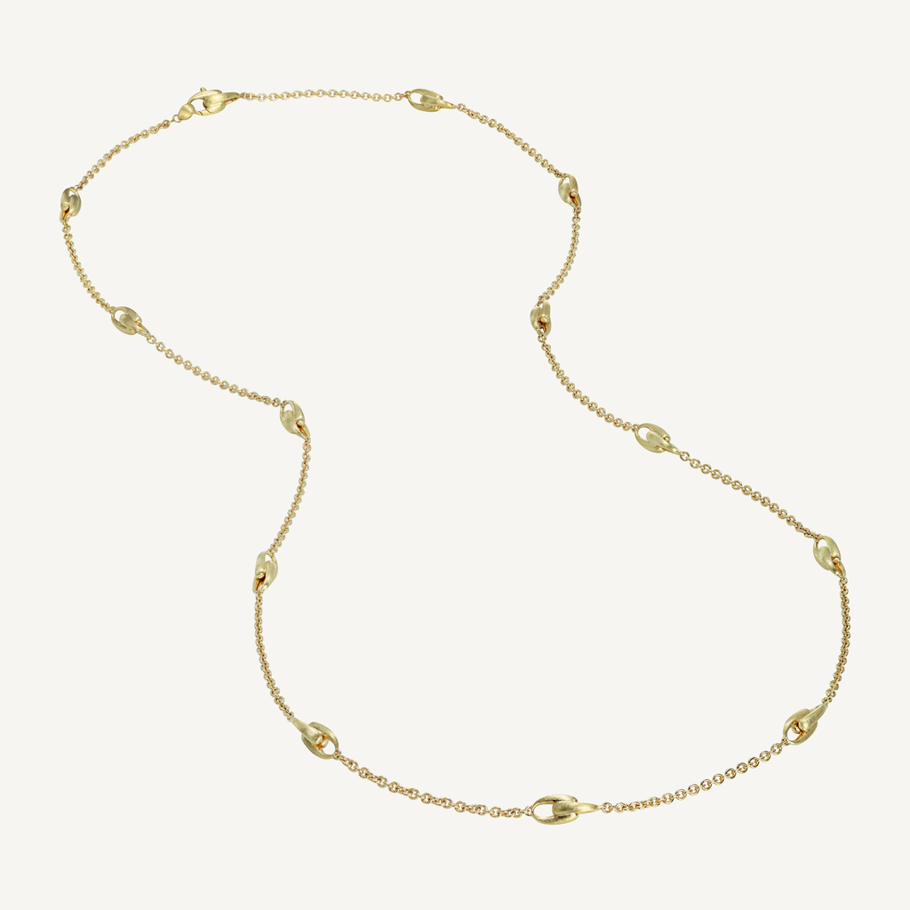 LUCIA 18K Yellow Gold Small Link Necklace, Long CB2458__Y_02