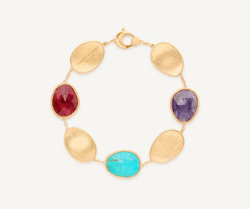 LUNARIA 18K Yellow Gold Bracelet with Thulite, Turquoise and Charoite BB2099_MIX2_Y_02