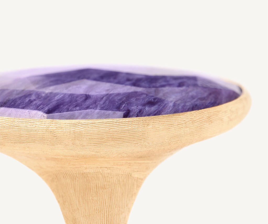 LUNARIA 18K Yellow Gold Cocktail Ring With Charoite