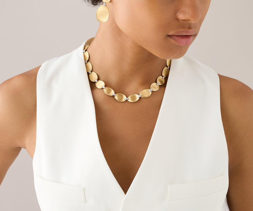 LUNARIA 18K Yellow Gold Collar Necklace With Diamond Accents CB2893_B_YW_Q6
