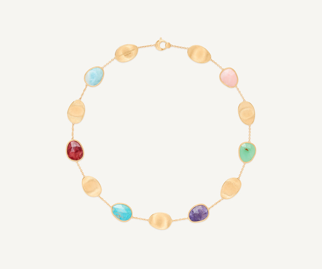 LUNARIA 18K Yellow Gold Collar Necklace with Mixed Gemstones CB2099_MIX2_Y_02