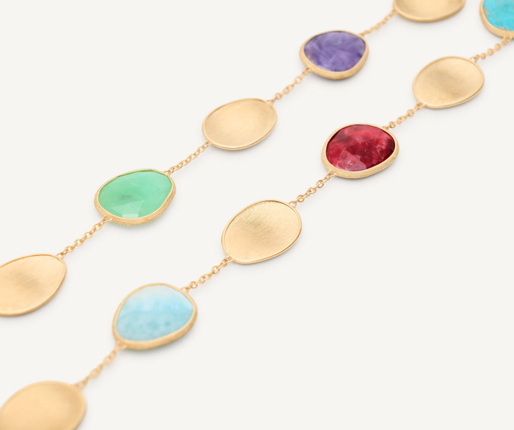 LUNARIA 18K Yellow Gold Collar Necklace with Mixed Gemstones CB2099_MIX2_Y_02