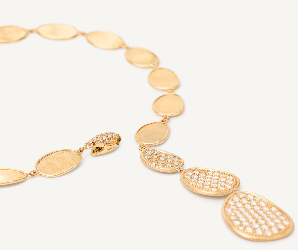 LUNARIA 18K Yellow Gold Diamond Pavé Lariat Necklace CB2752_B_Y_2Y