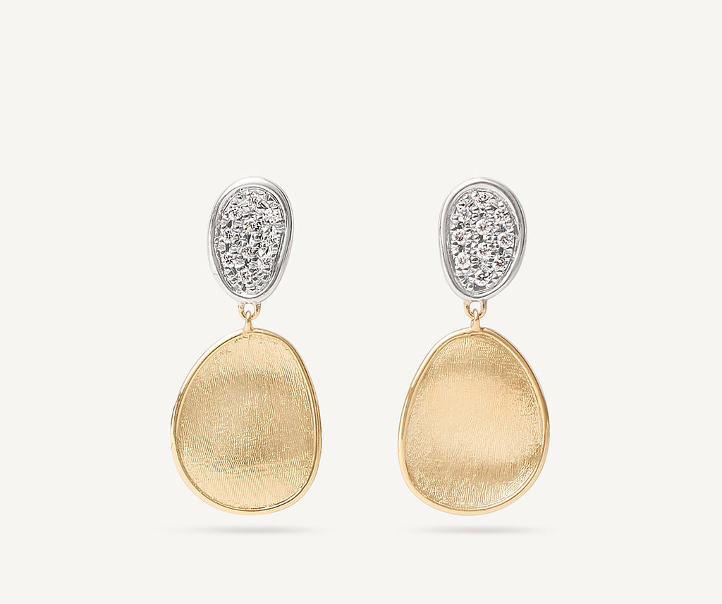 LUNARIA 18K Yellow Gold Double Drop Earrings With Diamonds, Small OB1751_B_YW_Q6