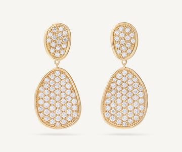 LUNARIA 18K Yellow Gold Double Drop Pavé Diamond Earrings OB1432_B2_Y_2Y