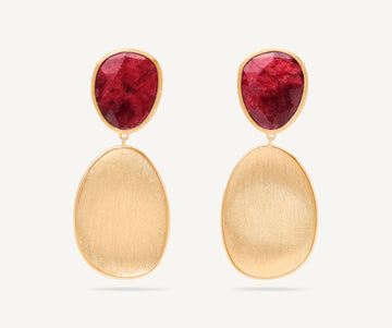 LUNARIA 18K Yellow Gold Double Drop Thulite Earrings OB1345_TUL01_Y_02