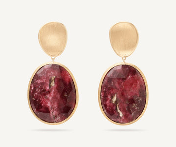 LUNARIA 18K Yellow Gold Double Drop Thulite Earrings OB1404_TUL01_Y_02