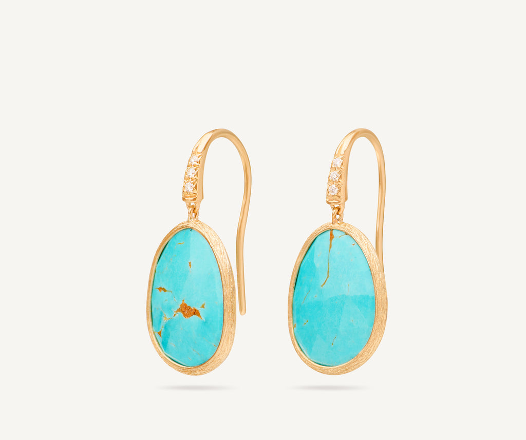 LUNARIA 18K Yellow Gold Drop Earrings with Turquoise and Diamond Accent OB1341-AB_TUM01_Y_02