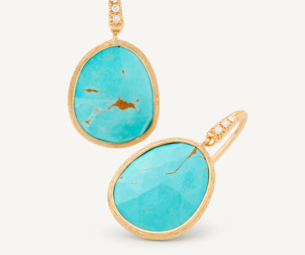 LUNARIA 18K Yellow Gold Drop Earrings with Turquoise and Diamond Accent OB1341-AB_TUM01_Y_02