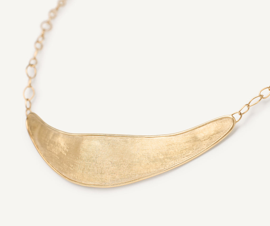 LUNARIA 18K Yellow Gold Engraved "Smile" Necklace CB2614__Y_02