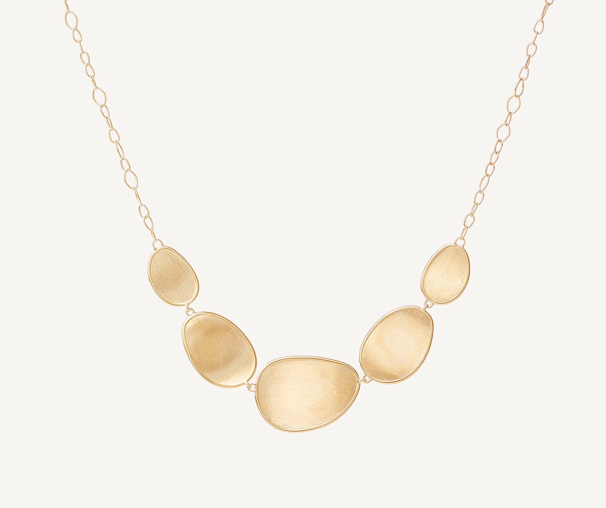 18K Yellow Gold Petal Halfsie Petal Necklace, 16.5