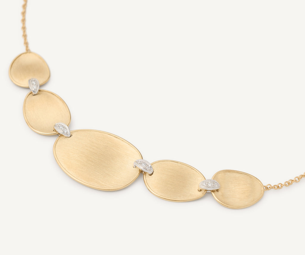 LUNARIA 18K Yellow Gold "Halfsie" Necklace With Diamond Accents CB2901_B_YW_Q6