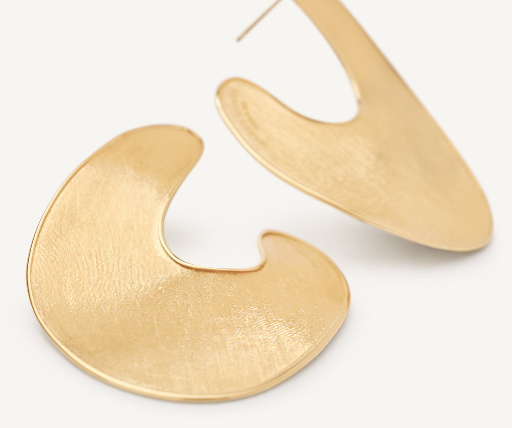 LUNARIA 18K Yellow Gold Irregular Petal Statement Earrings OB1912__Y_02