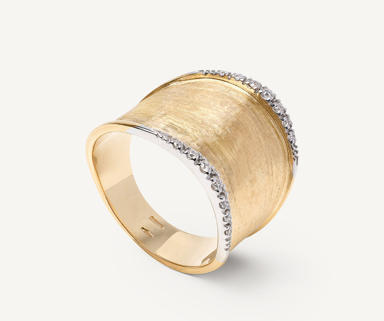 18K Yellow Gold Large Band with Diamonds – Marco Bicego