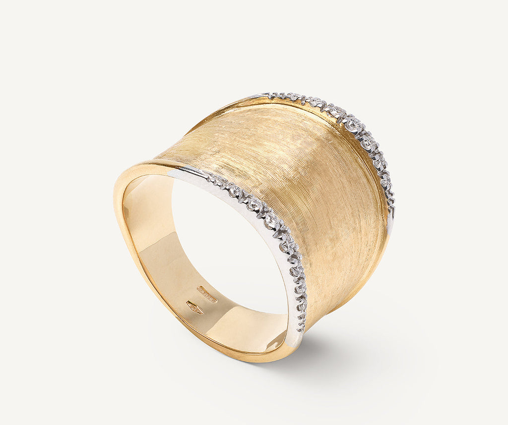 LUNARIA 18K Yellow Gold Large Band with Diamonds