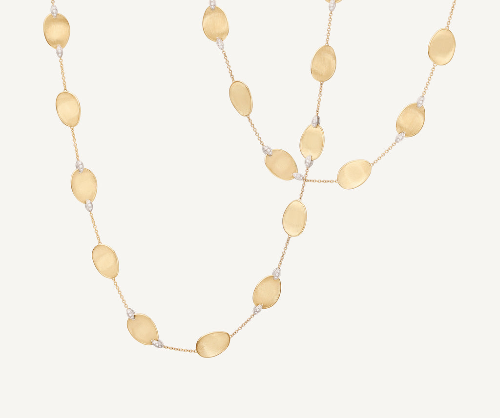 LUNARIA 18K Yellow Gold Long Necklace With Diamond Accents CB2157_B_YW_Q6