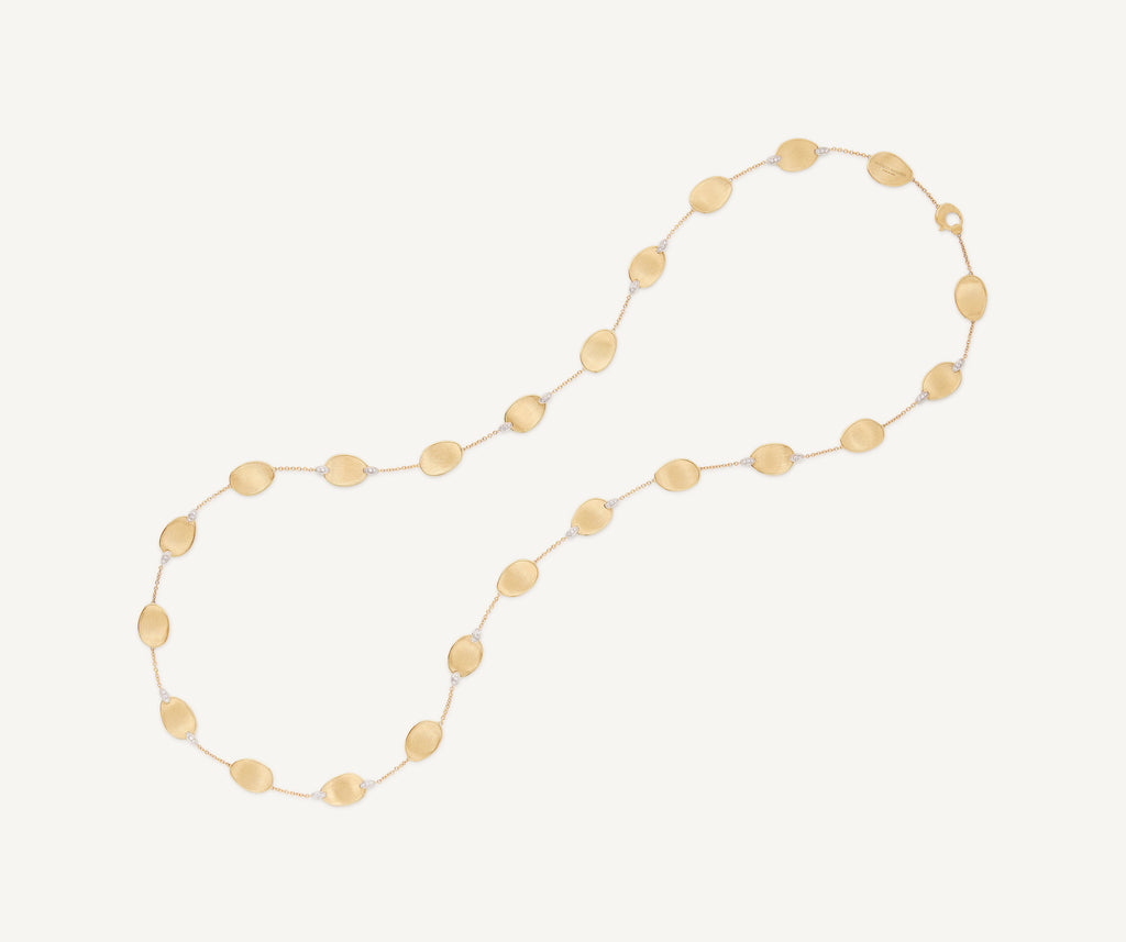 LUNARIA 18K Yellow Gold Long Necklace With Diamond Accents CB2157_B_YW_Q6