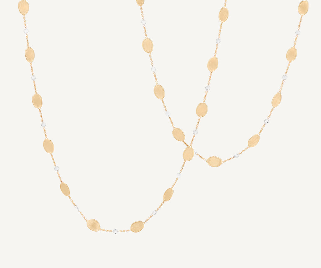 LUNARIA 18K Yellow Gold Long Necklace with Diamonds CB2881_B_Y_02