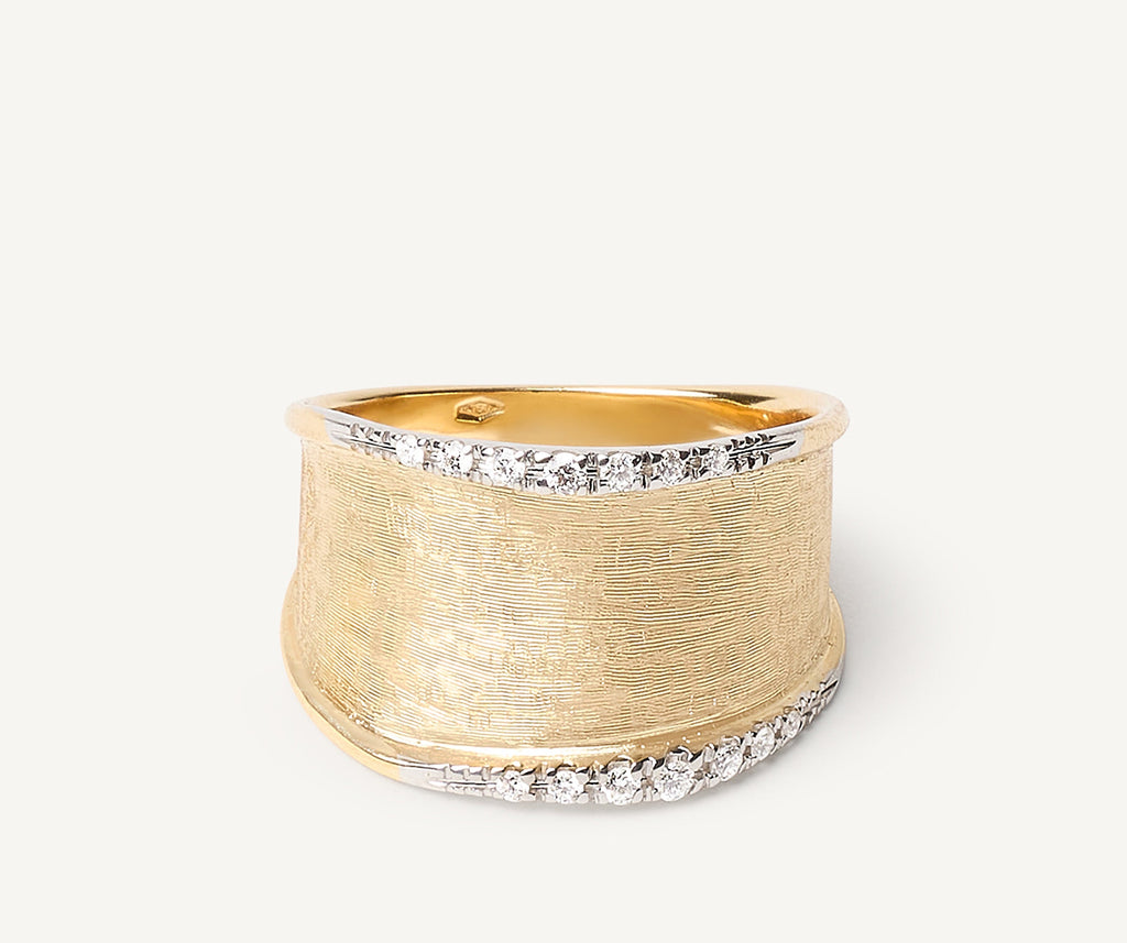 LUNARIA 18K Yellow Gold Medium Band with Diamonds