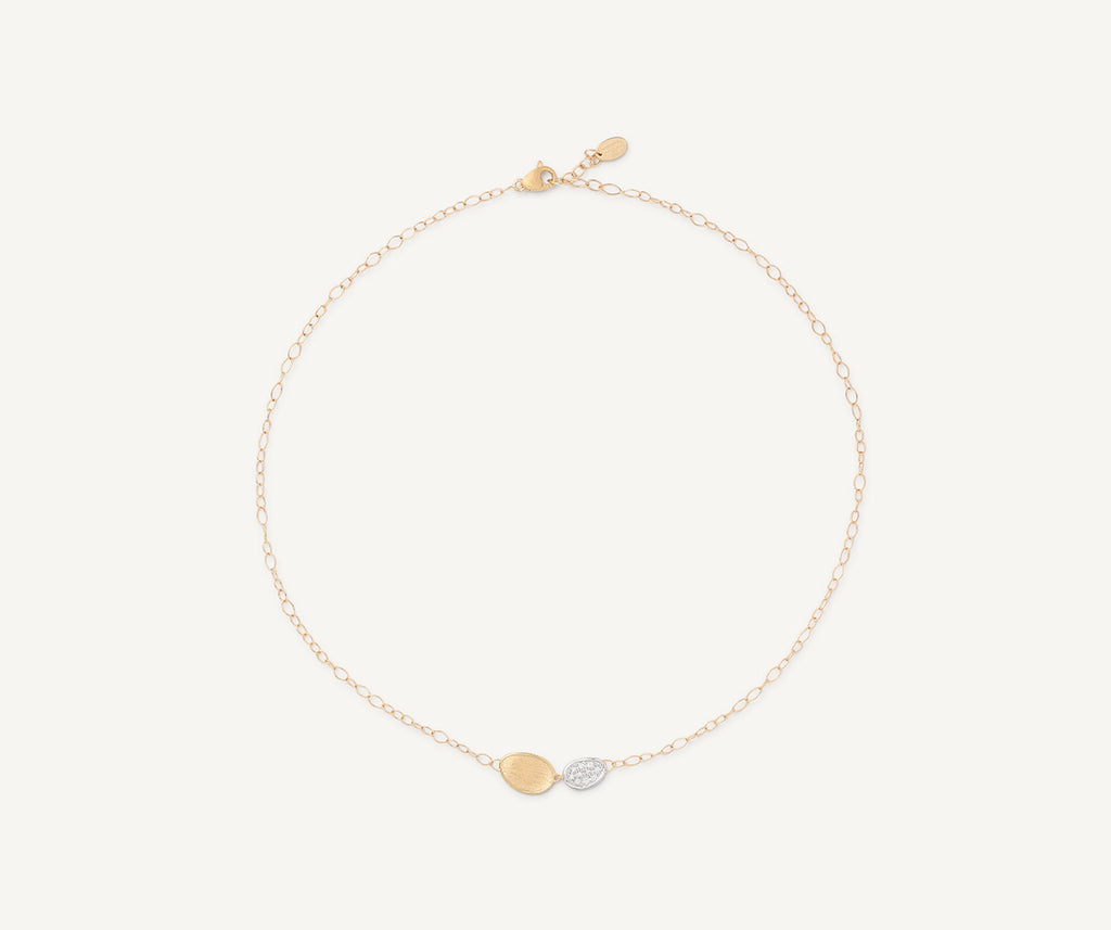 LUNARIA 18K Yellow Gold Mini-Petal & Diamond Pendant Necklace CB2591_B_YW_Q6