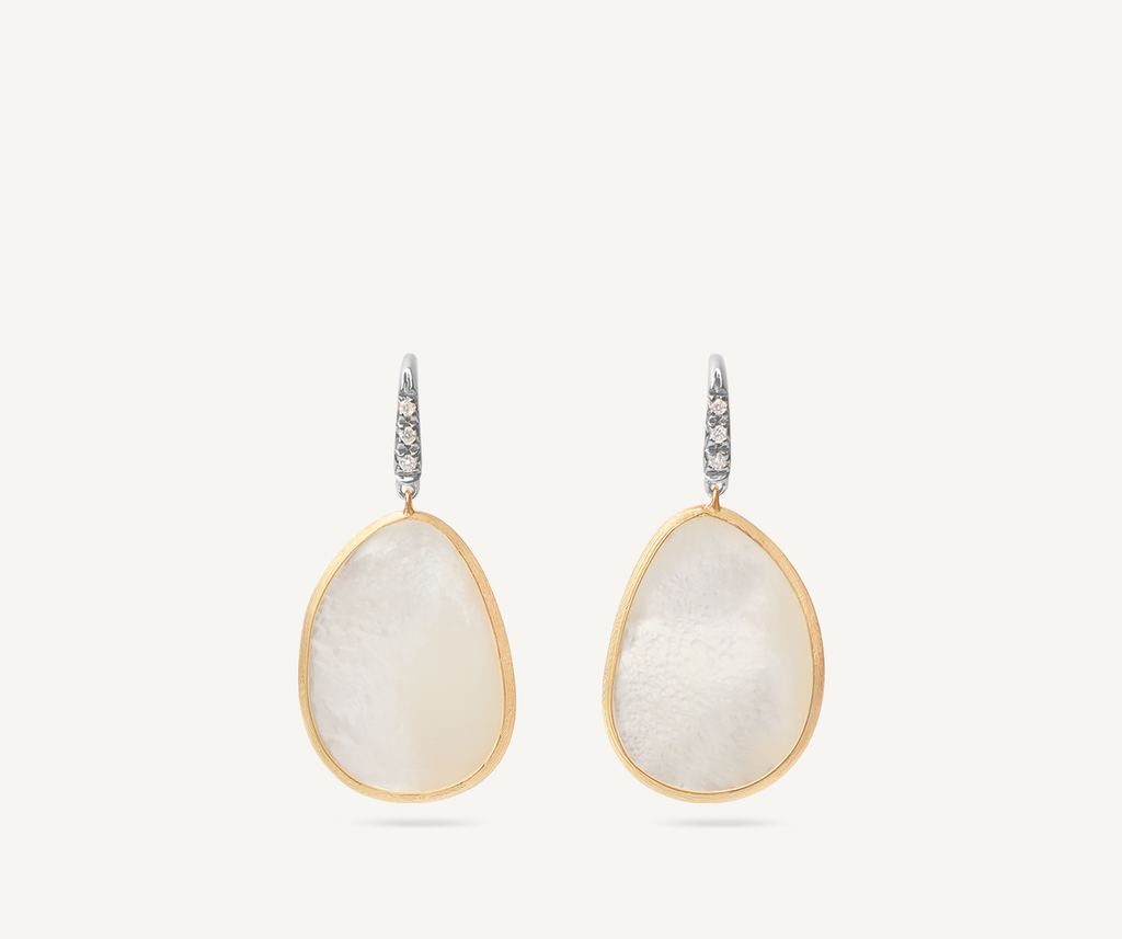 LUNARIA 18K Yellow Gold & Mother of Pearl Drop Earrings With Diamonds, Medium OB1343-AB_MPW_YW_Q6