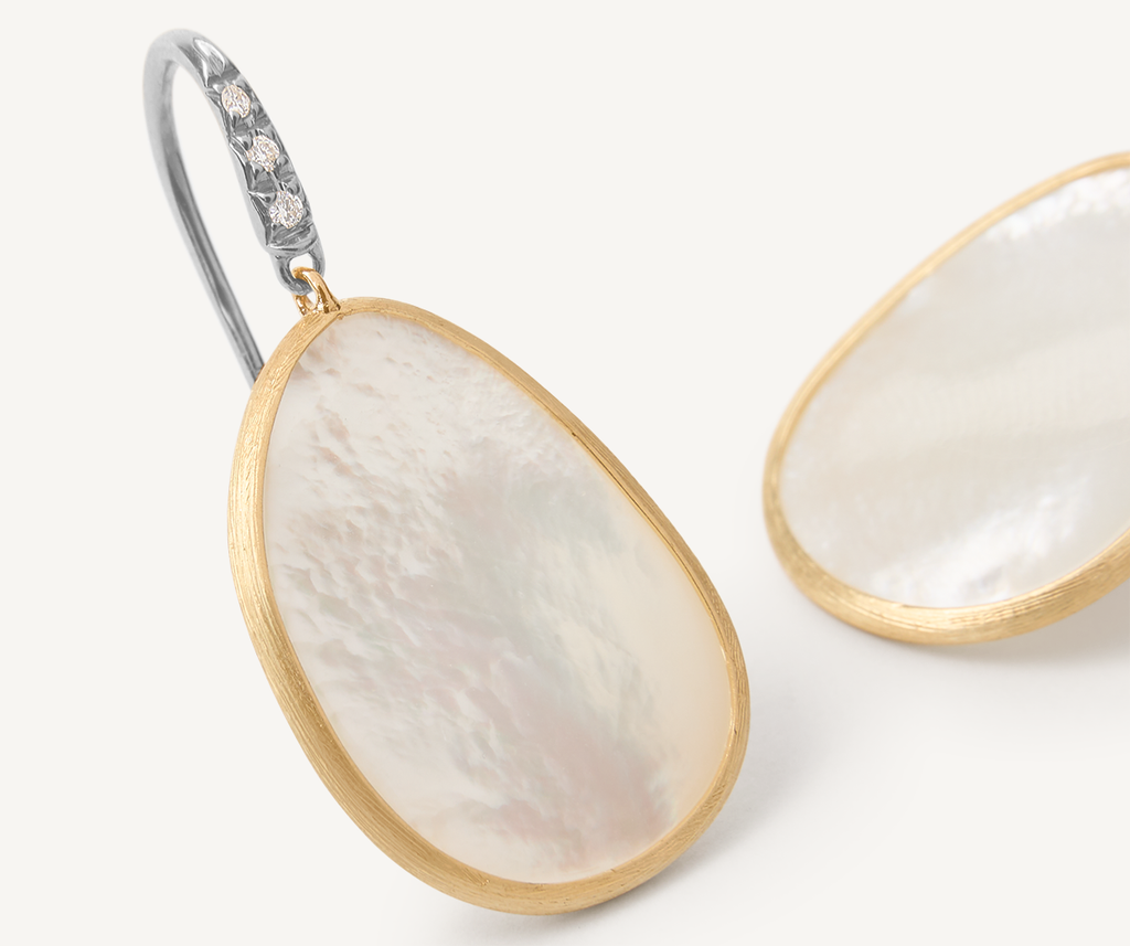 LUNARIA 18K Yellow Gold & Mother of Pearl Drop Earrings With Diamonds, Medium OB1343-AB_MPW_YW_Q6