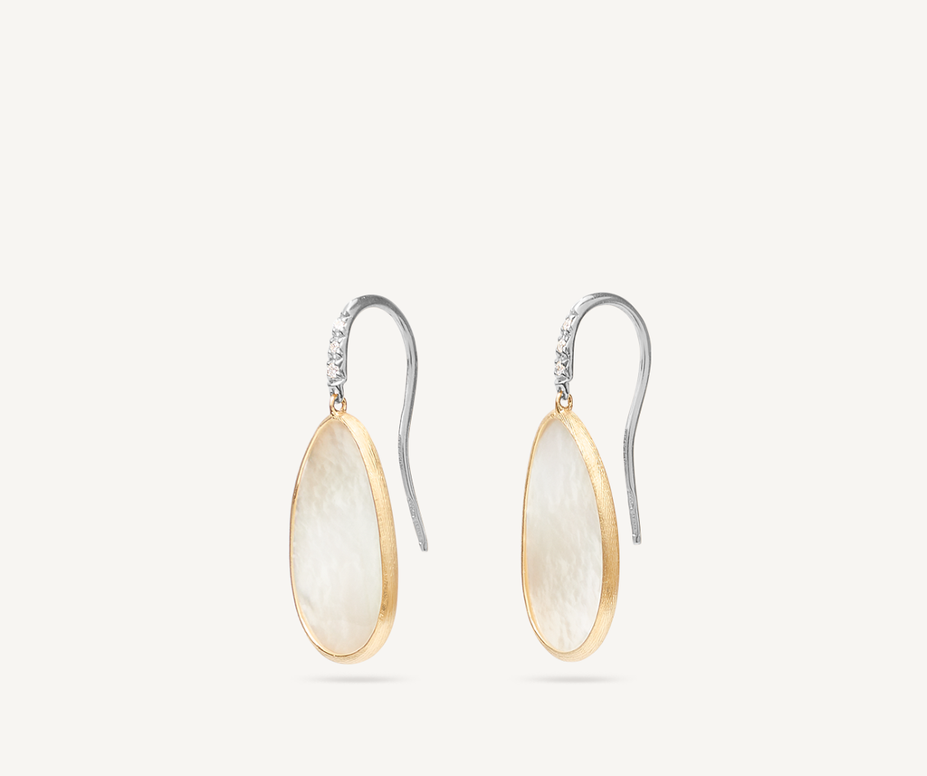 LUNARIA 18K Yellow Gold & Mother of Pearl Drop Earrings With Diamonds, Medium OB1343-AB_MPW_YW_Q6