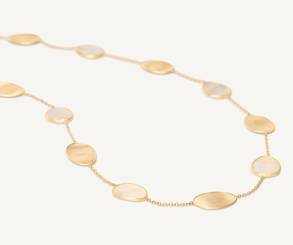 LUNARIA 18K Yellow Gold Necklace with Mother of Pearl, Long CB2157_MPW_Y_02