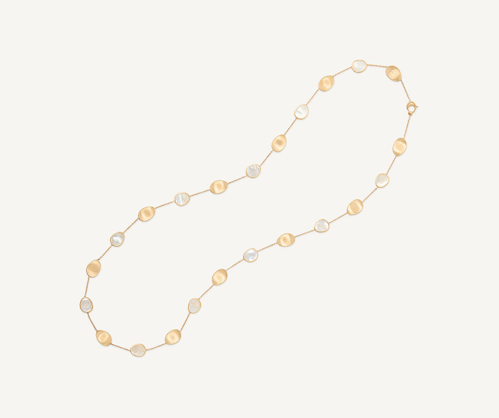 LUNARIA 18K Yellow Gold Necklace with Mother of Pearl, Long CB2157_MPW_Y_02