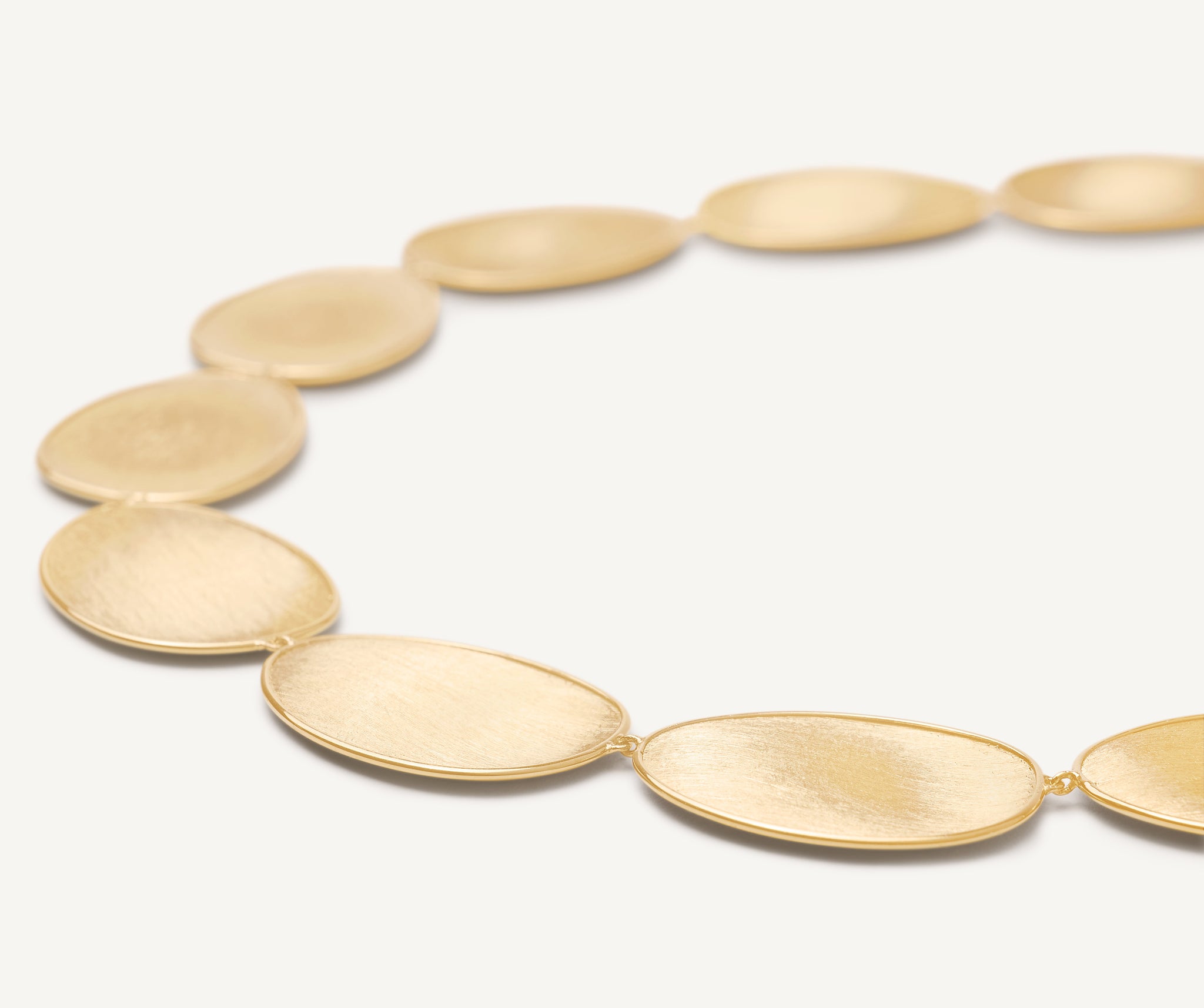 18K Yellow Gold Petal Necklace, 17.25