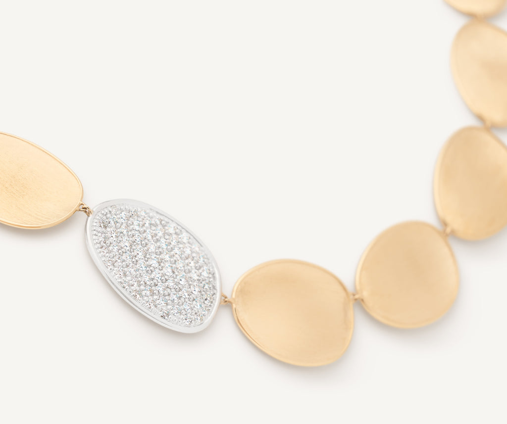 LUNARIA 18K Yellow Gold Petal Collar Necklace With Diamonds CB2826_B_YW_Q6