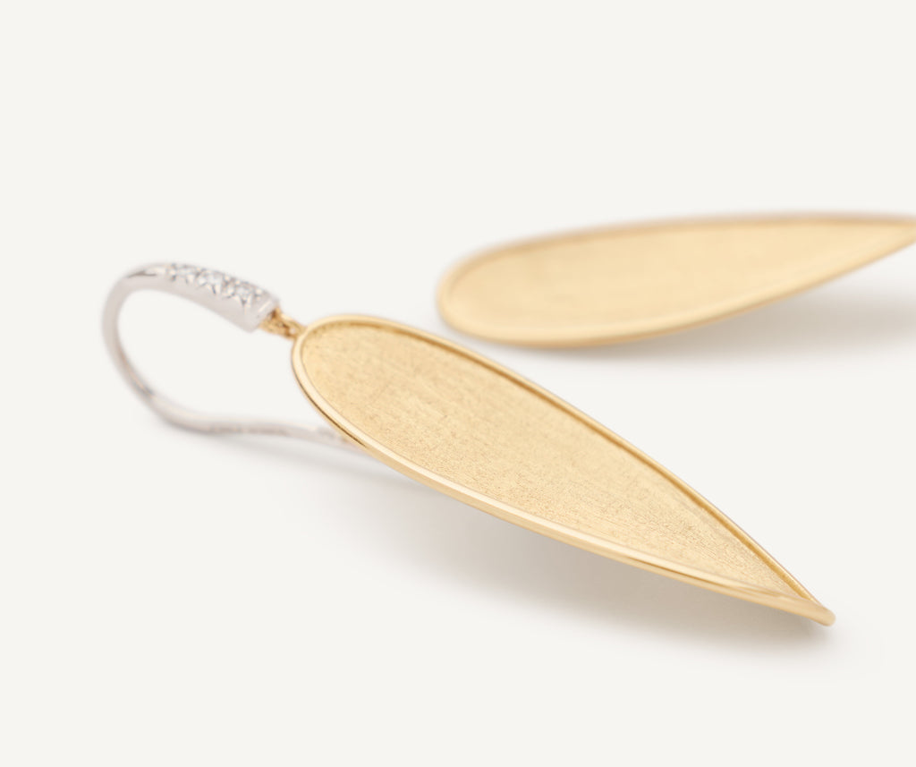 LUNARIA 18K Yellow Gold Petal Drop Earrings With Diamond Hook OB1913-A_B_YW_Q6