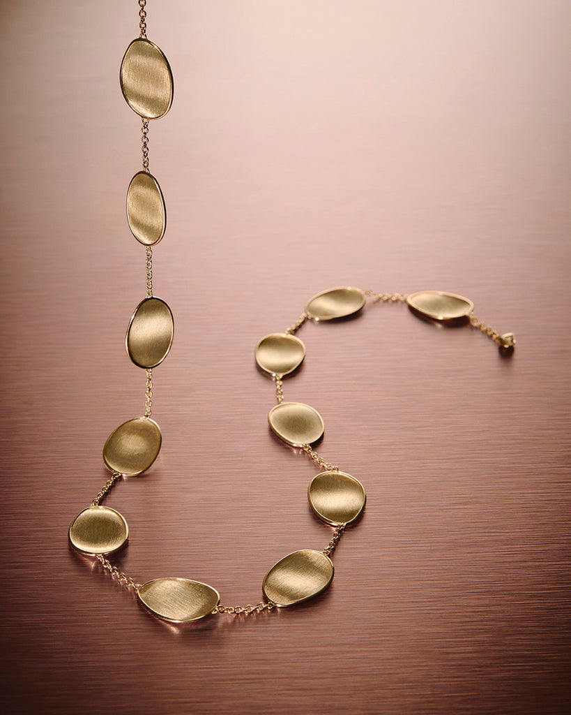 LUNARIA 18K Yellow Gold Petal Single Strand Necklace CB2099__Y_02