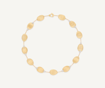 LUNARIA 18K Yellow Gold Petal Single Strand Necklace With Diamond Accents CB2099_B_YW_Q6