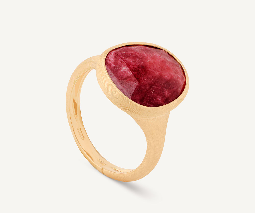 LUNARIA 18K Yellow Gold Ring with Thulite