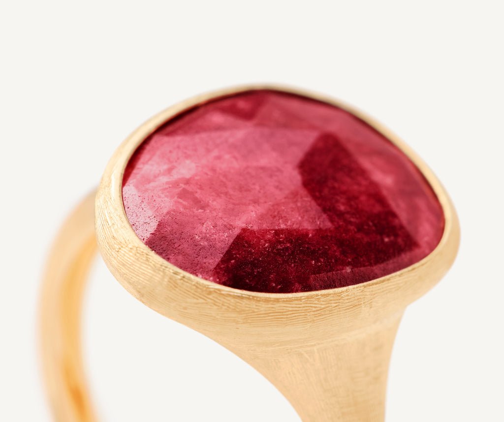 LUNARIA 18K Yellow Gold Ring with Thulite