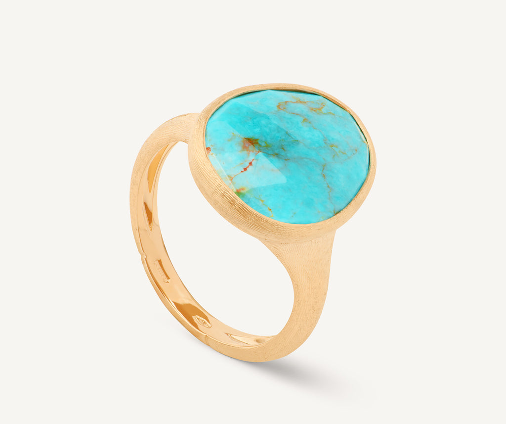 LUNARIA 18K Yellow Gold Ring with Turquoise