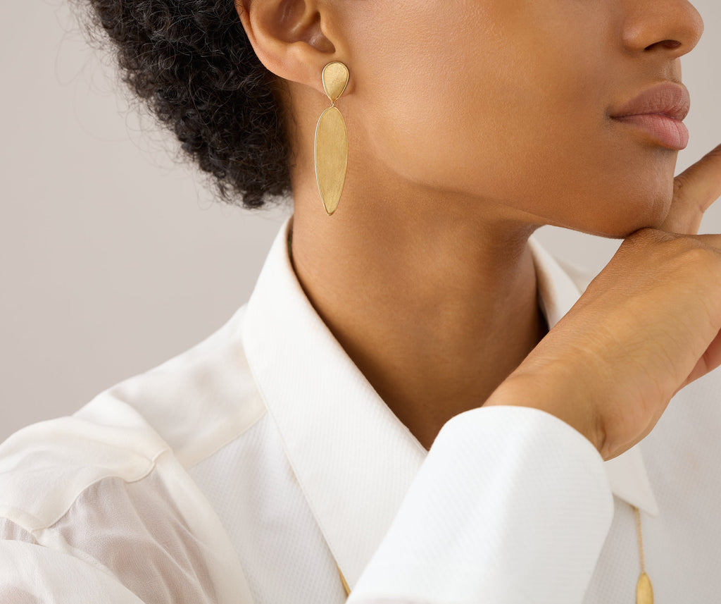 LUNARIA 18K Yellow Gold Slim Double Drop Earrings OB1917__Y_02