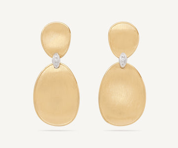 LUNARIA 18K Yellow Gold Two-Drop Earrings With Diamond Accents OB1460_B_YW_Q6