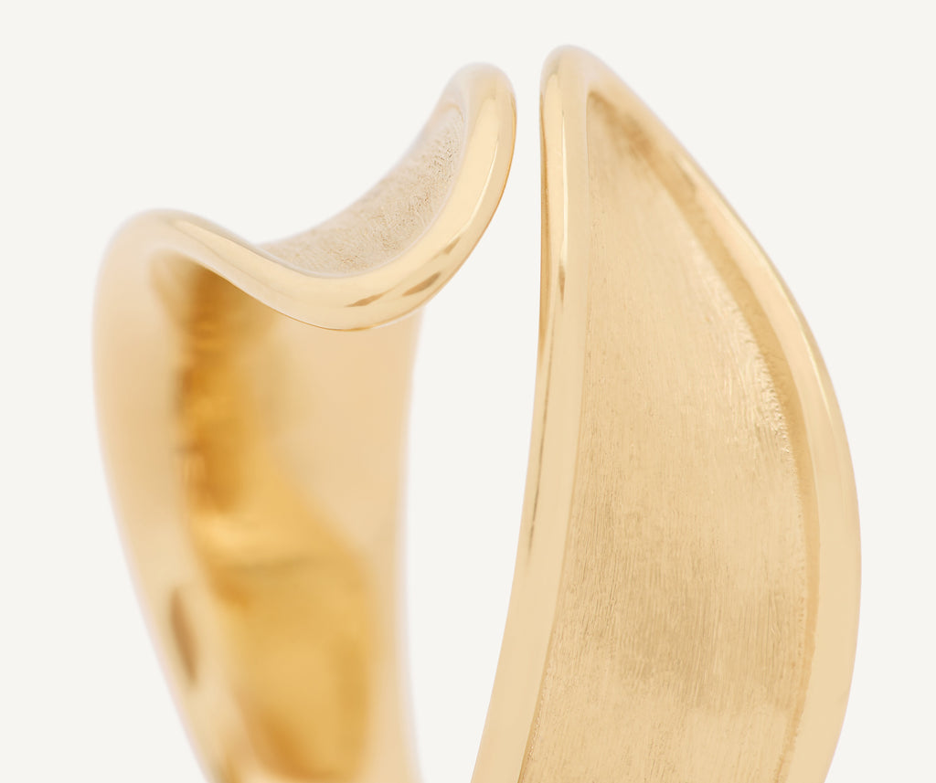 LUNARIA 18K Yellow Gold Wrap Ring, Slim Profile
