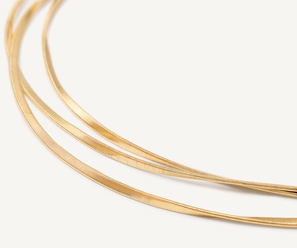 MARRAKECH 18K Yellow Gold 3-Strand Coil Necklace CG848__Y_01