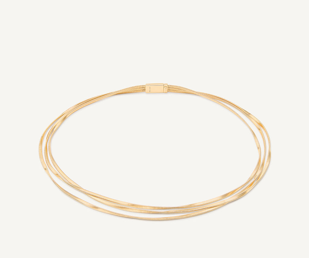 MARRAKECH 18K Yellow Gold 3-Strand Coil Necklace CG848__Y_01