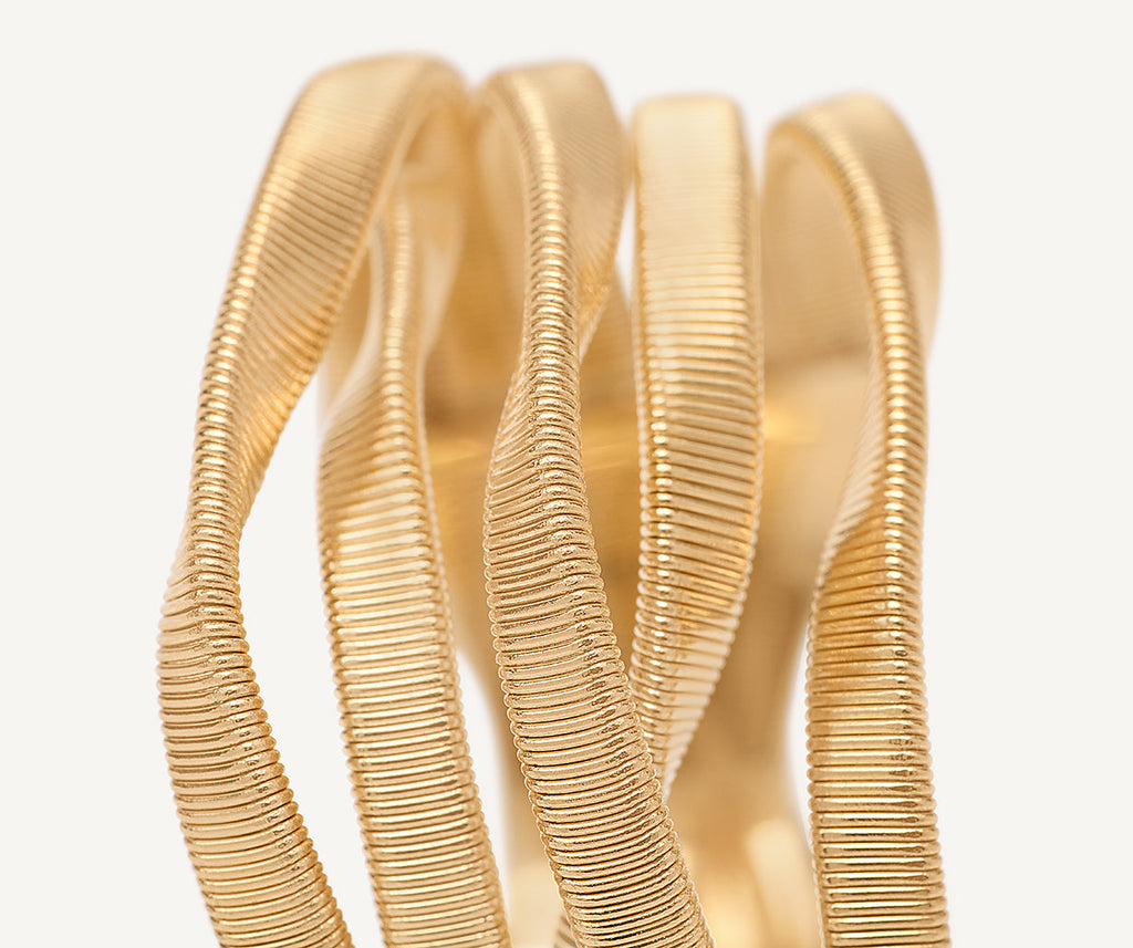 MARRAKECH 18K Yellow Gold 5-Band Coil Ring