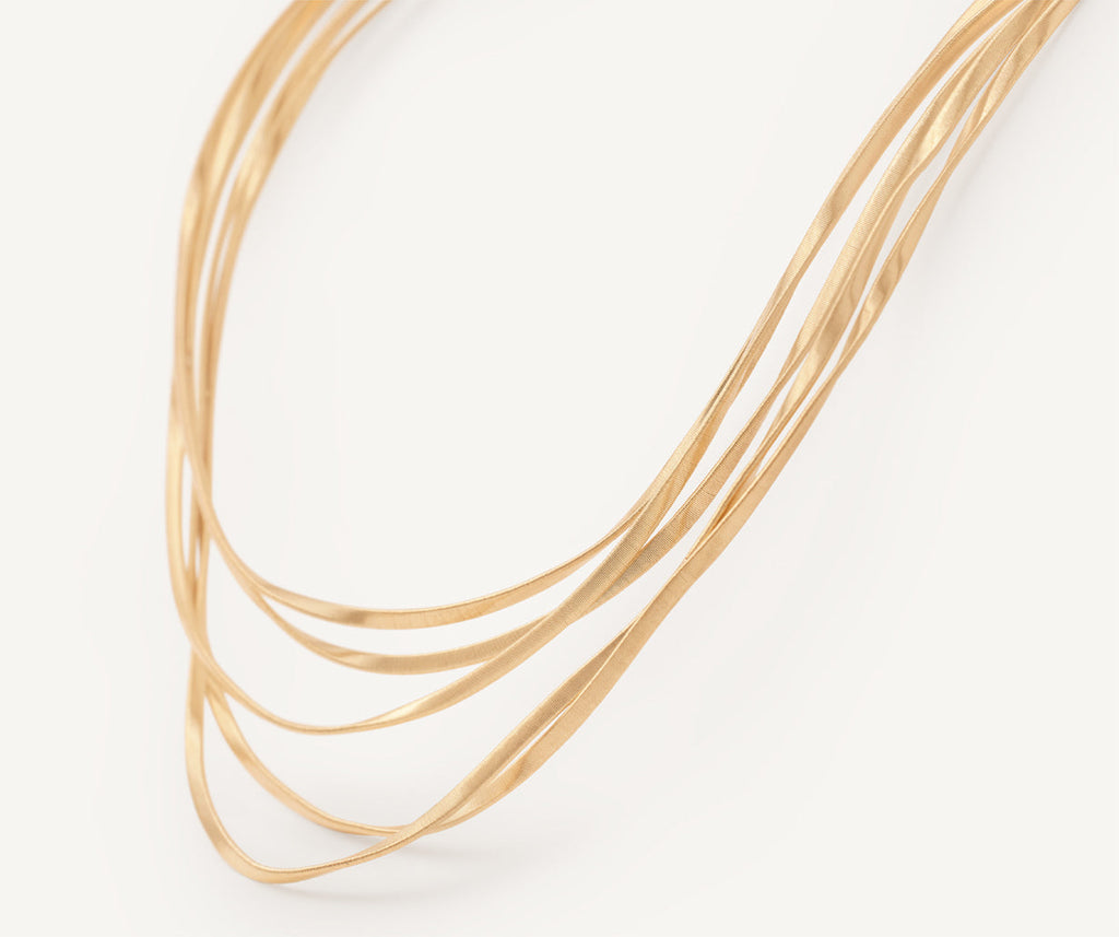 MARRAKECH 18K Yellow Gold 5-Strand Coil Necklace CG852__Y_01