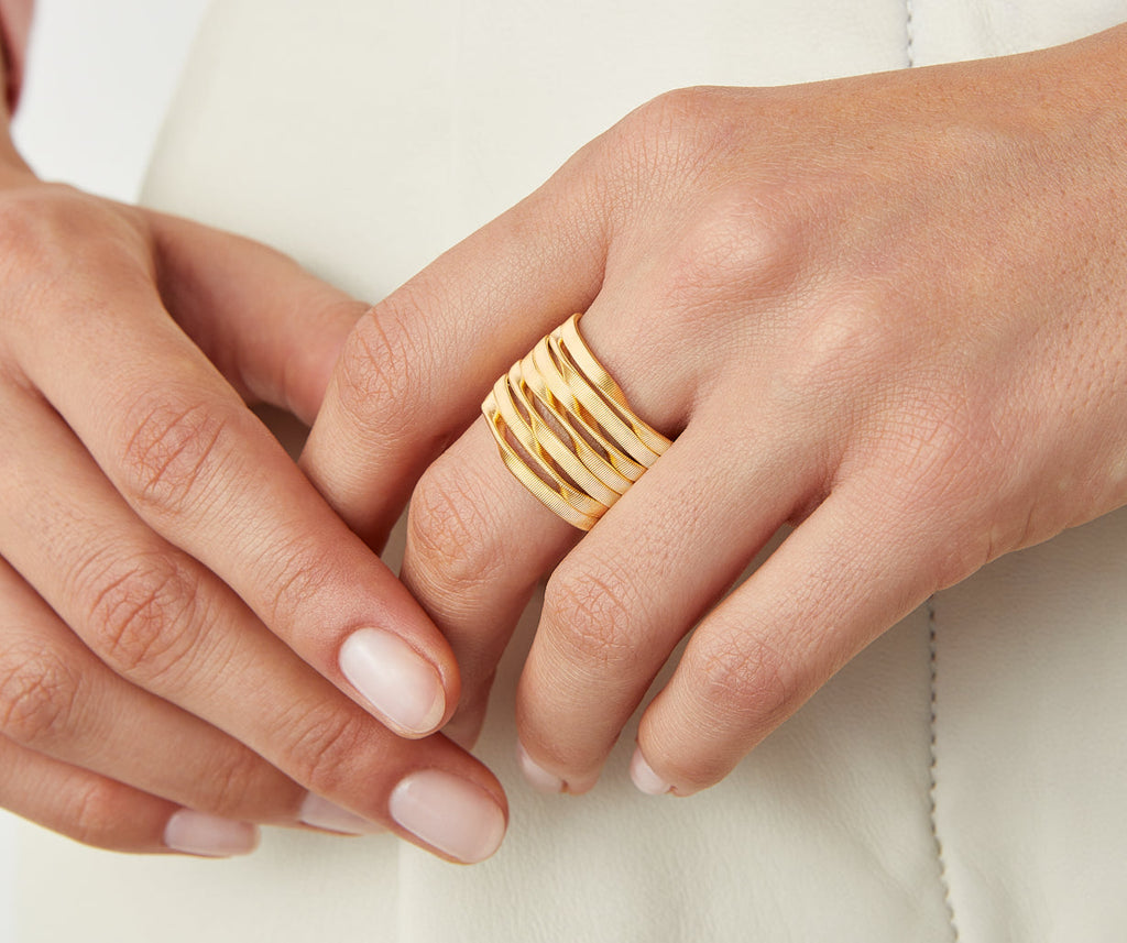 MARRAKECH 18K Yellow Gold 7-Strand Ring