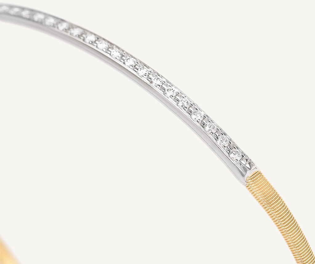 MARRAKECH 18K Yellow Gold Bangle With Diamond Bar SG38_B_YW_M5