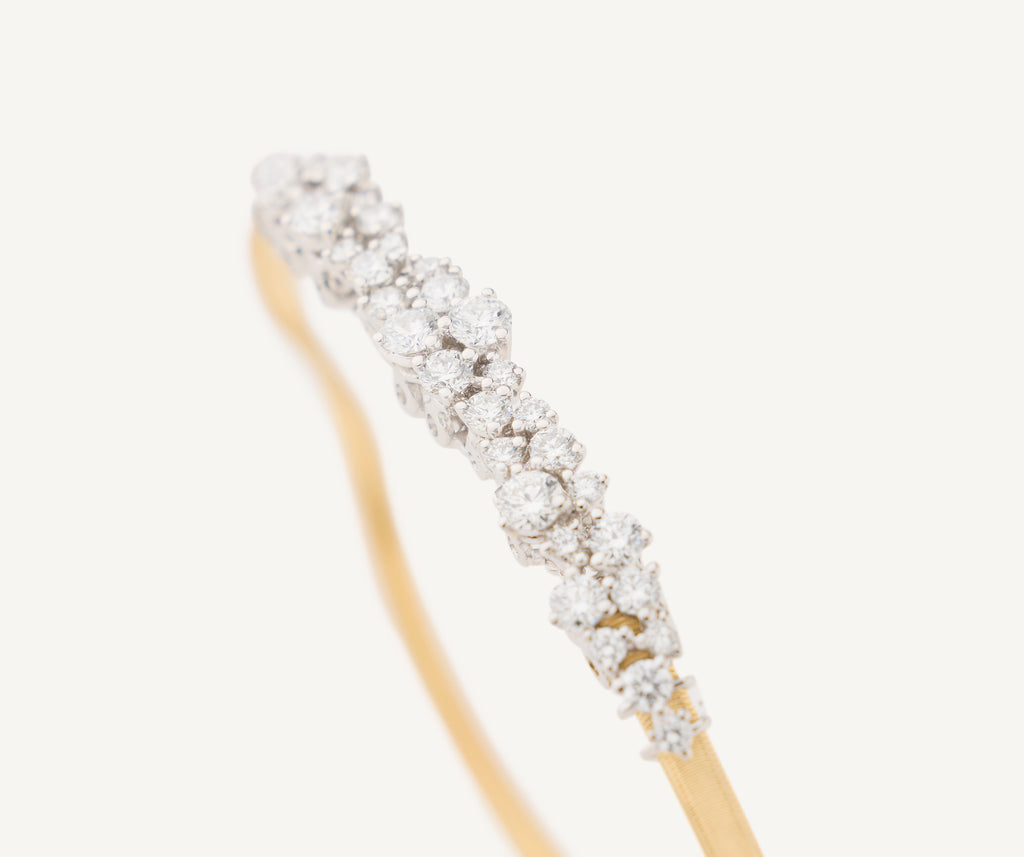 MARRAKECH 18K Yellow Gold Bracelet with Graduated Diamond Cluster SG851_B1_YW_M5