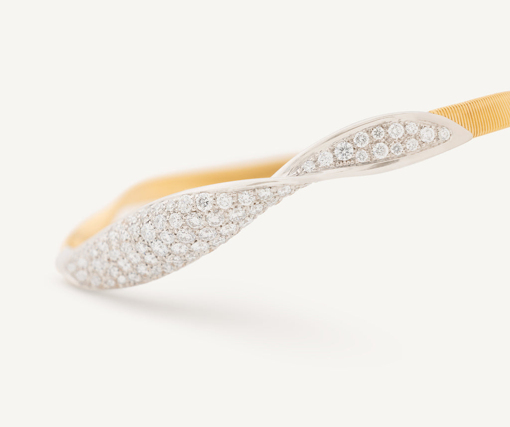 MARRAKECH 18K Yellow Gold Bracelet with Wide Diamond Pavé Crossover SG750_B1_YW_M5